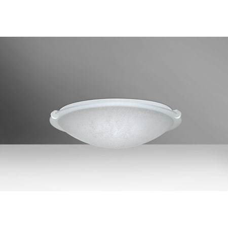 Besa Lighting Trio 12 Ceiling, Stucco, White Clips, 1x100W Incandescent 9682ST-WH